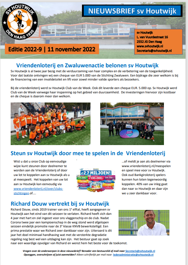 Nieuws Brief November 2022